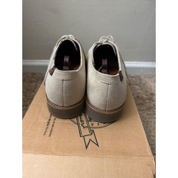 Bass Mens Utility Oxford Tan Suede Lace Up Dress Shoes 10.5 Made in USA - Picture 4 of 9